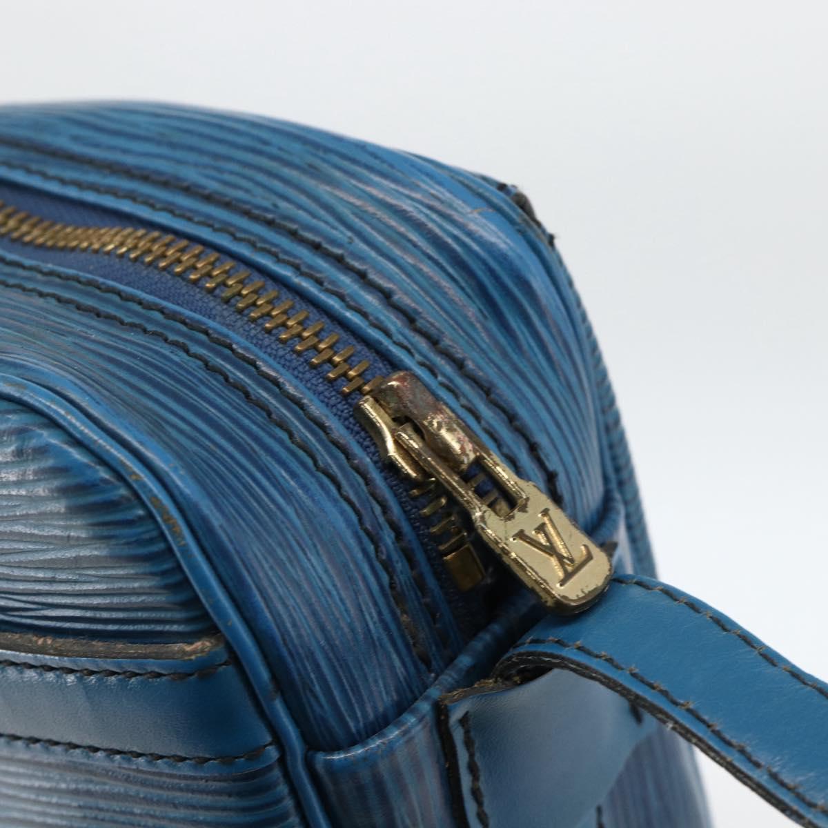 LOUIS VUITTON Epi Jeune Fille MM Shoulder Bag Toledo Blue M52155 LV Auth AMZ361