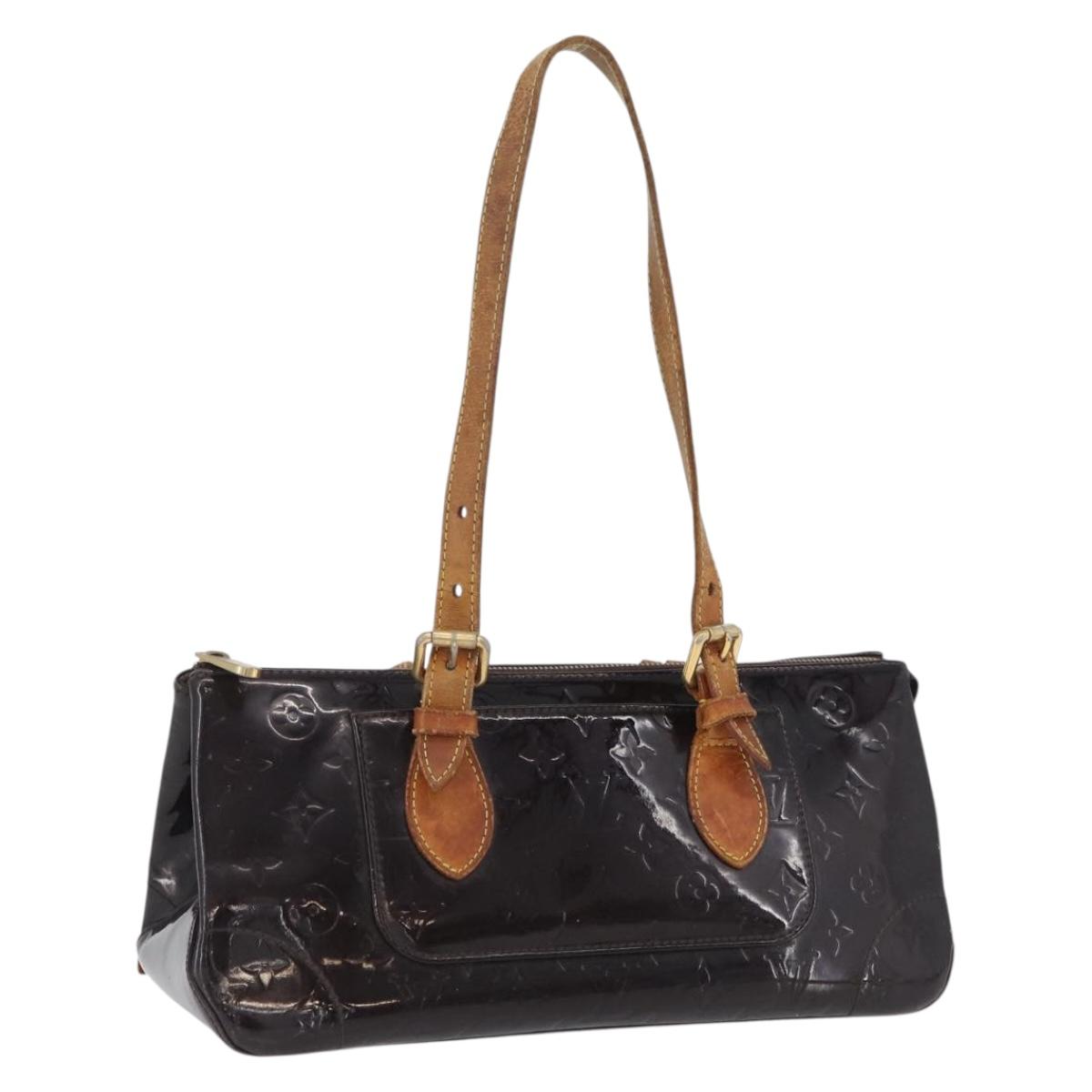 LOUIS VUITTON Monogram Vernis Rosewood Avenue Bag Amarante M93510 Auth AMZ365