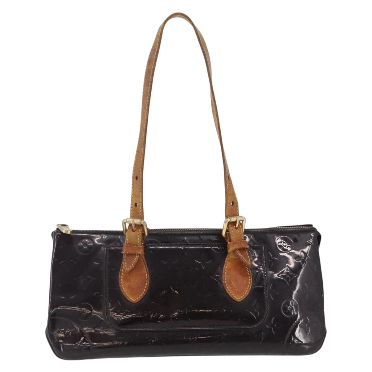 LOUIS VUITTON Monogram Vernis Rosewood Avenue Bag Amarante M93510 Auth AMZ365