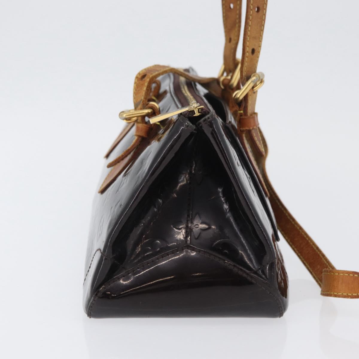 LOUIS VUITTON Monogram Vernis Rosewood Avenue Bag Amarante M93510 Auth AMZ365