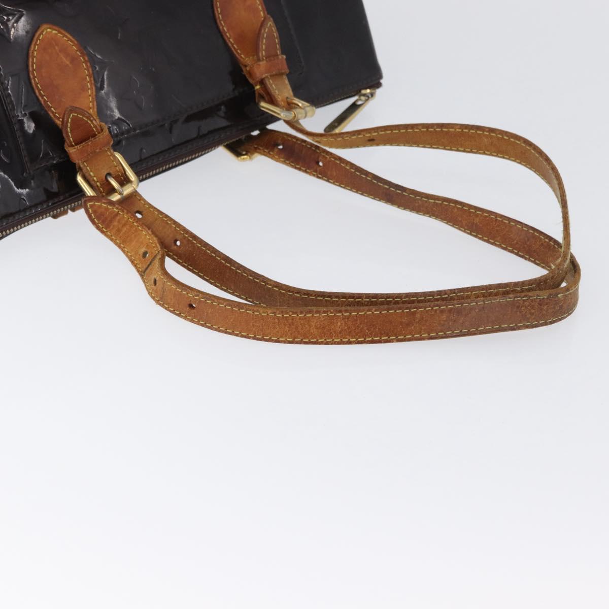 LOUIS VUITTON Monogram Vernis Rosewood Avenue Bag Amarante M93510 Auth AMZ365