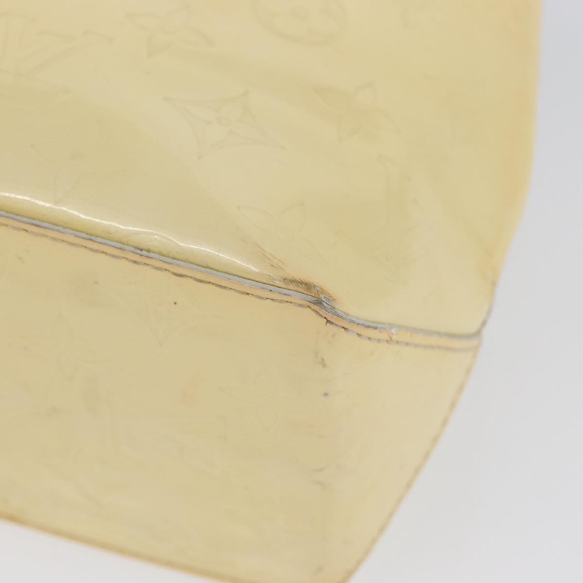 LOUIS VUITTON Monogram Vernis Reade PM Hand Bag Perle M91336 LV Auth AMZ367