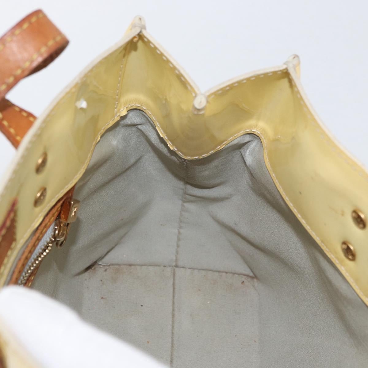 LOUIS VUITTON Monogram Vernis Reade PM Hand Bag Perle M91336 LV Auth AMZ367