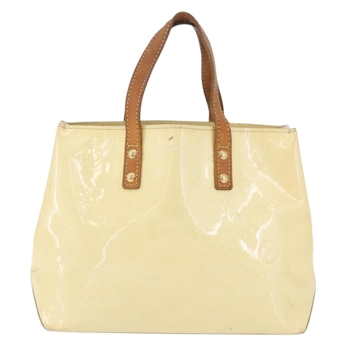 LOUIS VUITTON Monogram Vernis Reade PM Hand Bag Perle M91336 LV Auth AMZ367