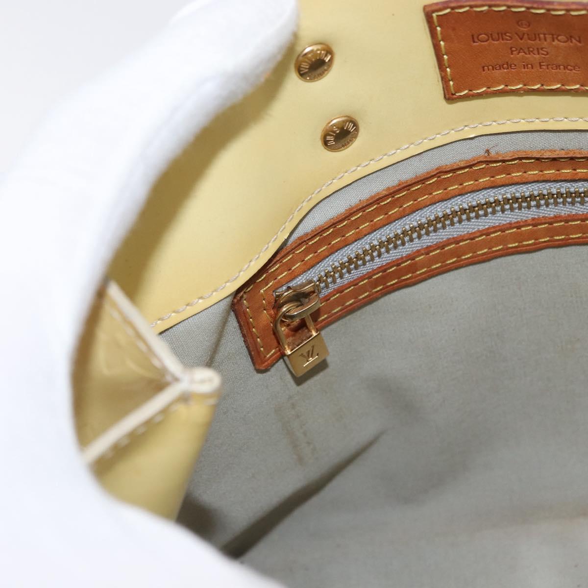 LOUIS VUITTON Monogram Vernis Reade PM Hand Bag Perle M91336 LV Auth AMZ367