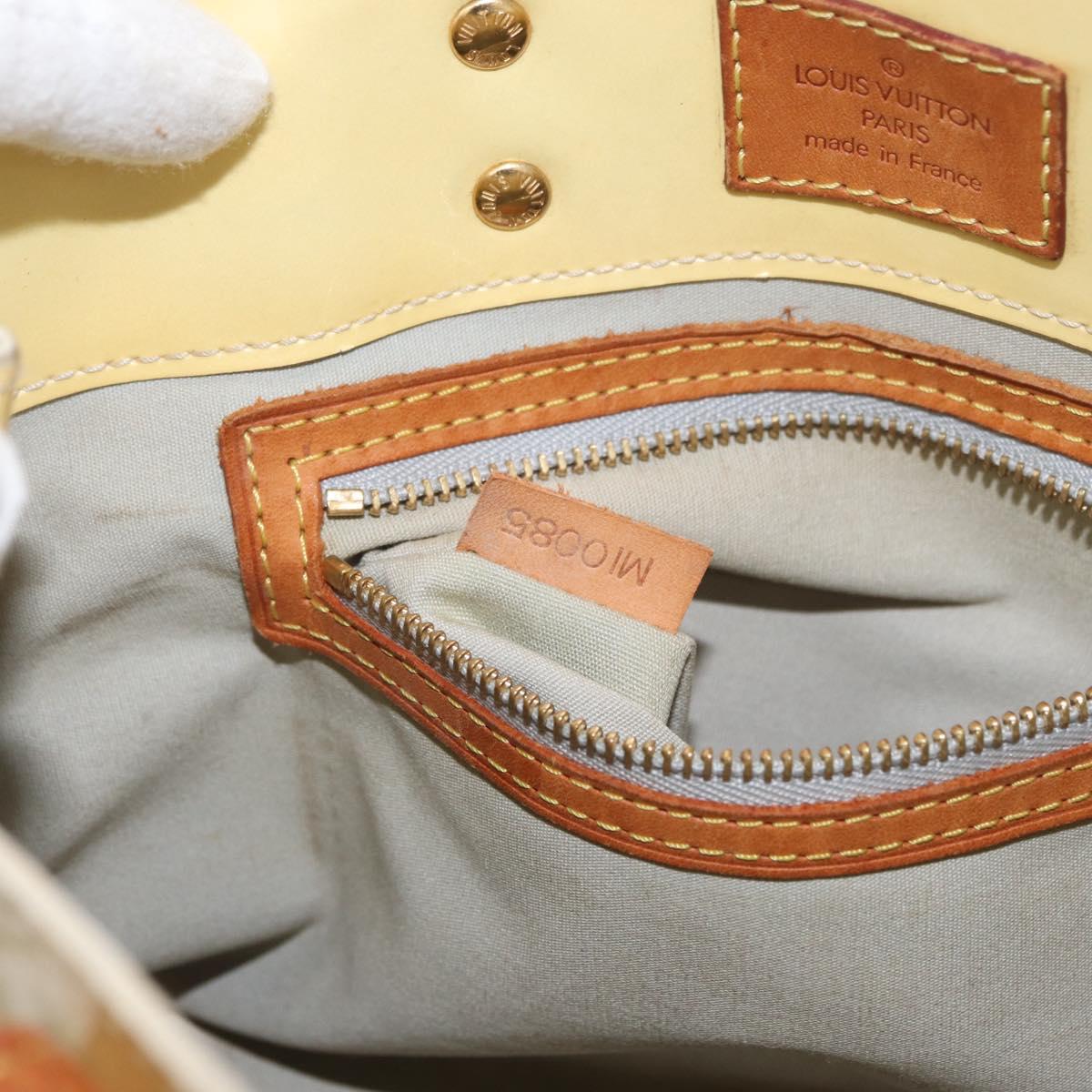 LOUIS VUITTON Monogram Vernis Reade PM Hand Bag Perle M91336 LV Auth AMZ367