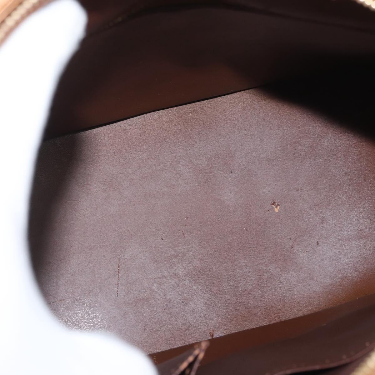 LOUIS VUITTON Monogram Vernis Houston Hand Bag Bronze M91122 LV Auth AMZ368