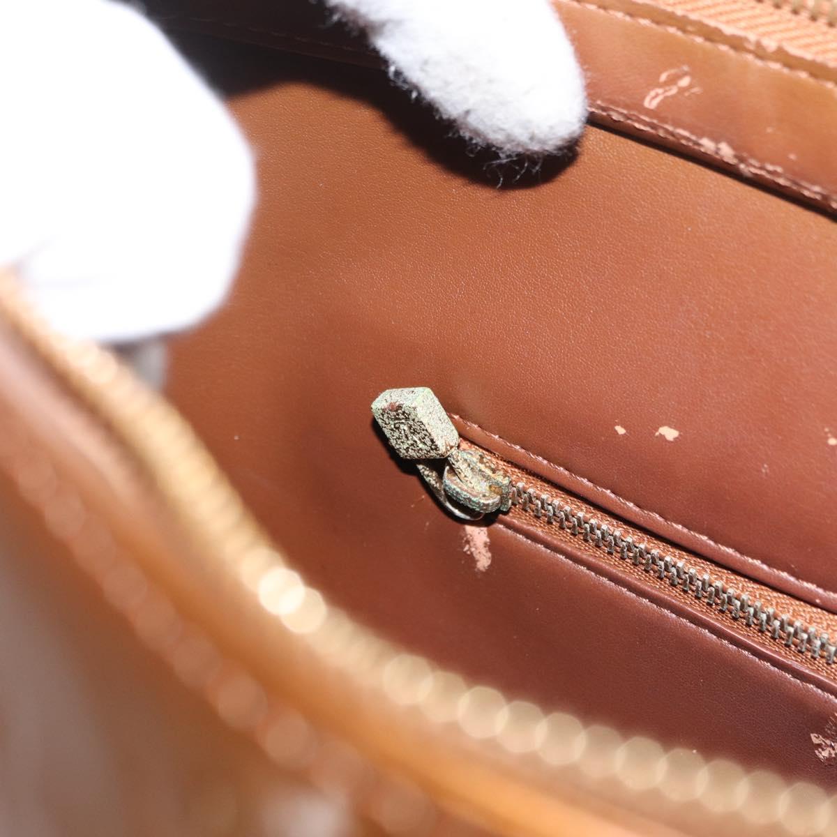LOUIS VUITTON Monogram Vernis Houston Hand Bag Bronze M91122 LV Auth AMZ368