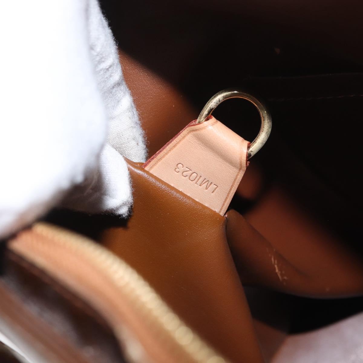 LOUIS VUITTON Monogram Vernis Houston Hand Bag Bronze M91122 LV Auth AMZ368