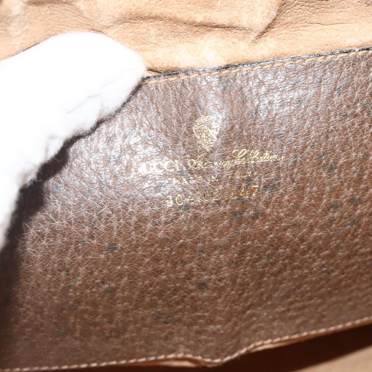 GUCCI GG Supreme Web Sherry Line Bag PVC Beige Gold 904 02 047 Auth AMZ376