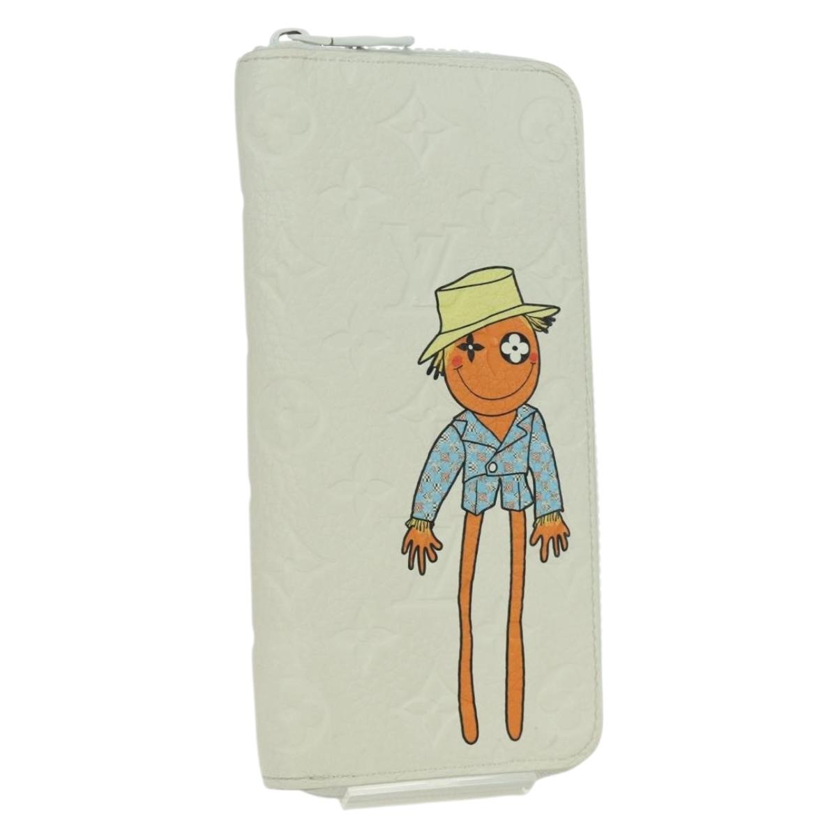 LOUIS VUITTON Taurillon Zippy Wallet Vertical LV Friend M80337 LV Auth AMZ395M