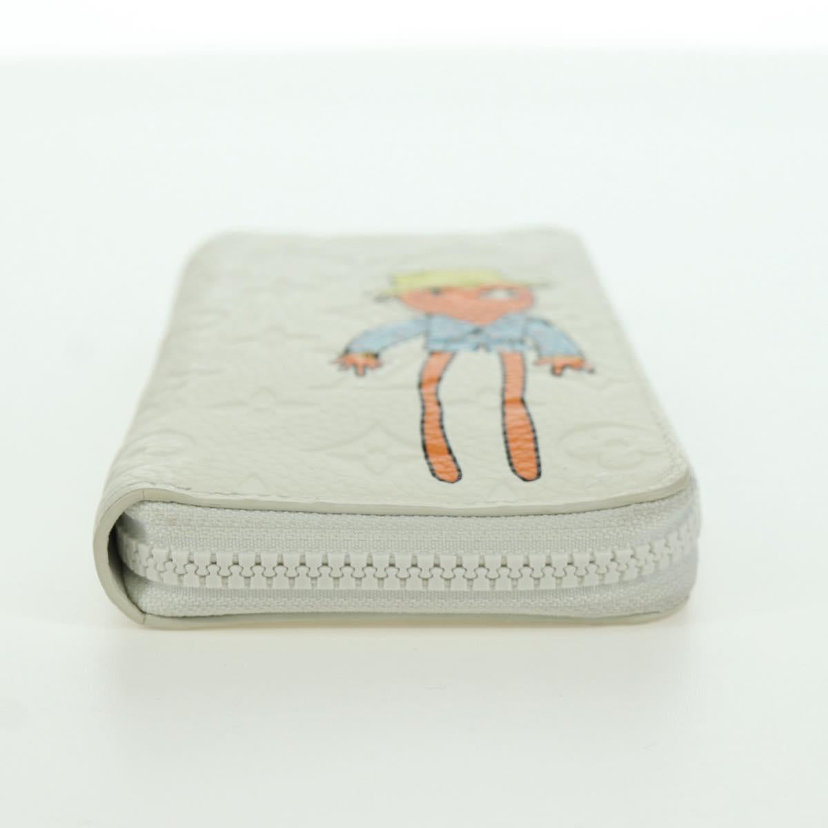 LOUIS VUITTON Taurillon Zippy Wallet Vertical LV Friend M80337 LV Auth AMZ395M