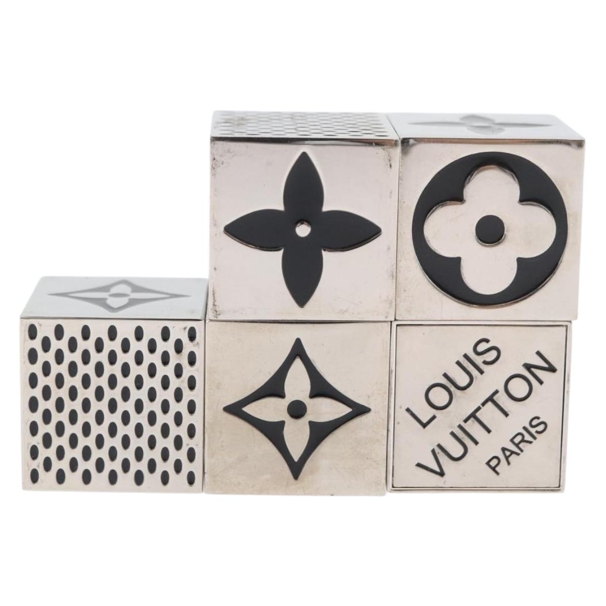 LOUIS VUITTON LV Cube Game metal Silver M99454 LV Auth AMZ397A