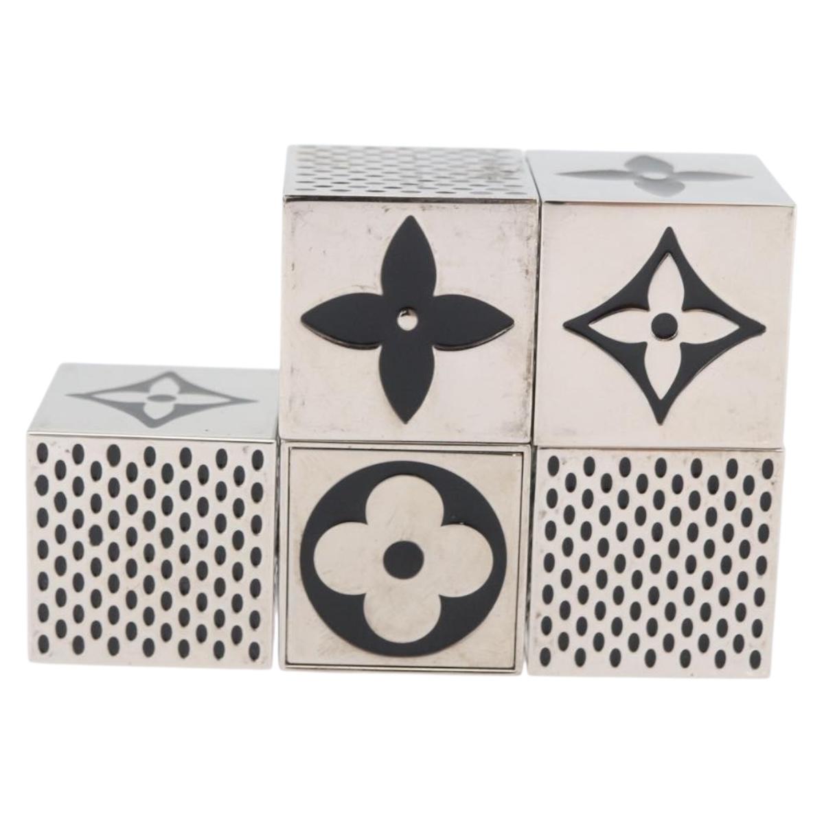 LOUIS VUITTON LV Cube Game metal Silver M99454 LV Auth AMZ397A