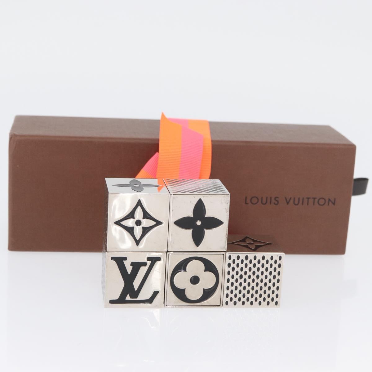 LOUIS VUITTON LV Cube Game metal Silver M99454 LV Auth AMZ397A