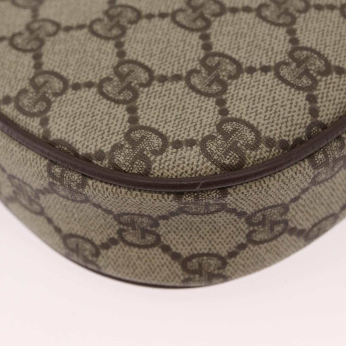 GUCCI GG Supreme Web Sherry Line Shoulder Bag PVC Beige 007 754 6112 Auth AMZ405