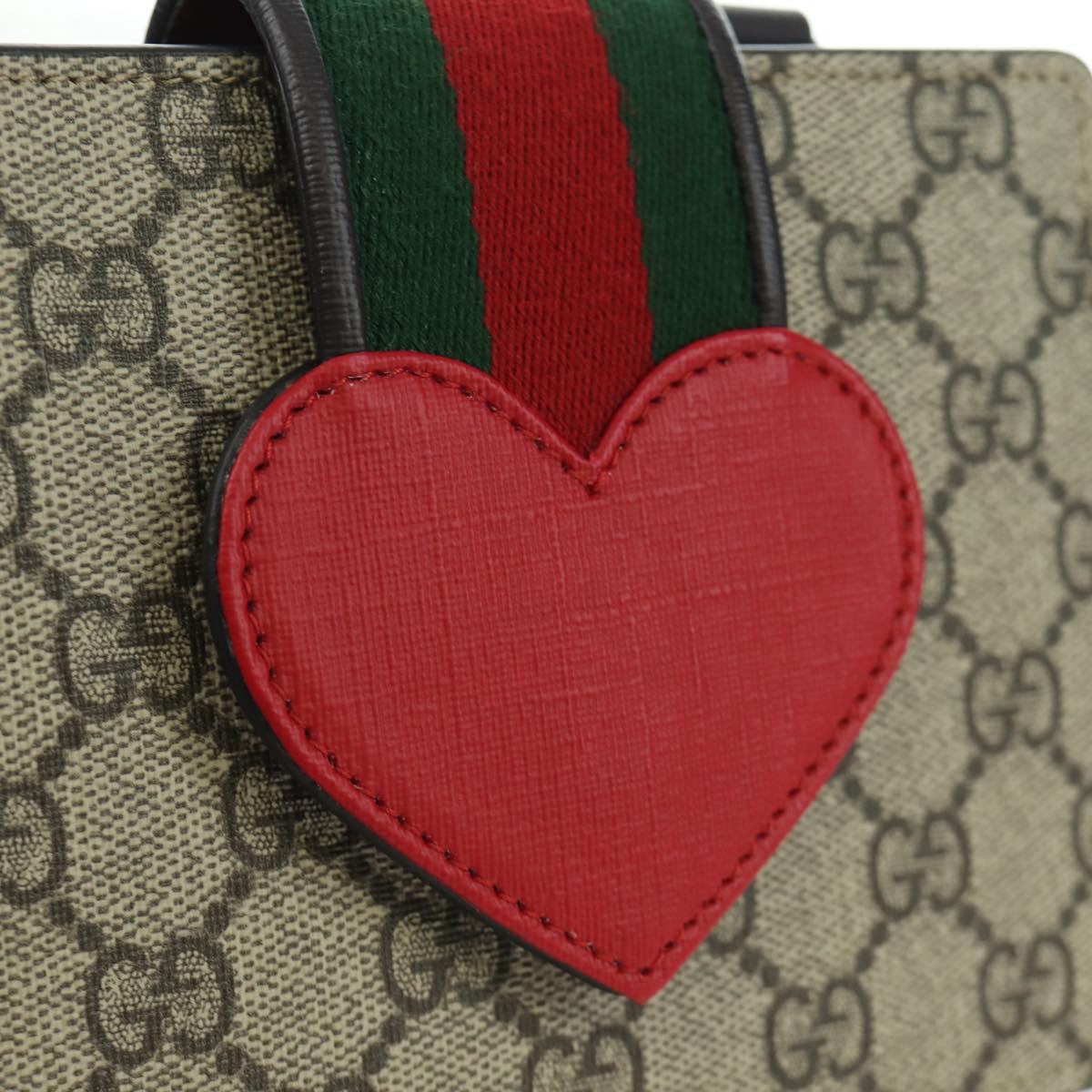 GUCCI Children's GG Supreme Web Sherry Line Bag PVC Beige 793830 Auth AMZ409M