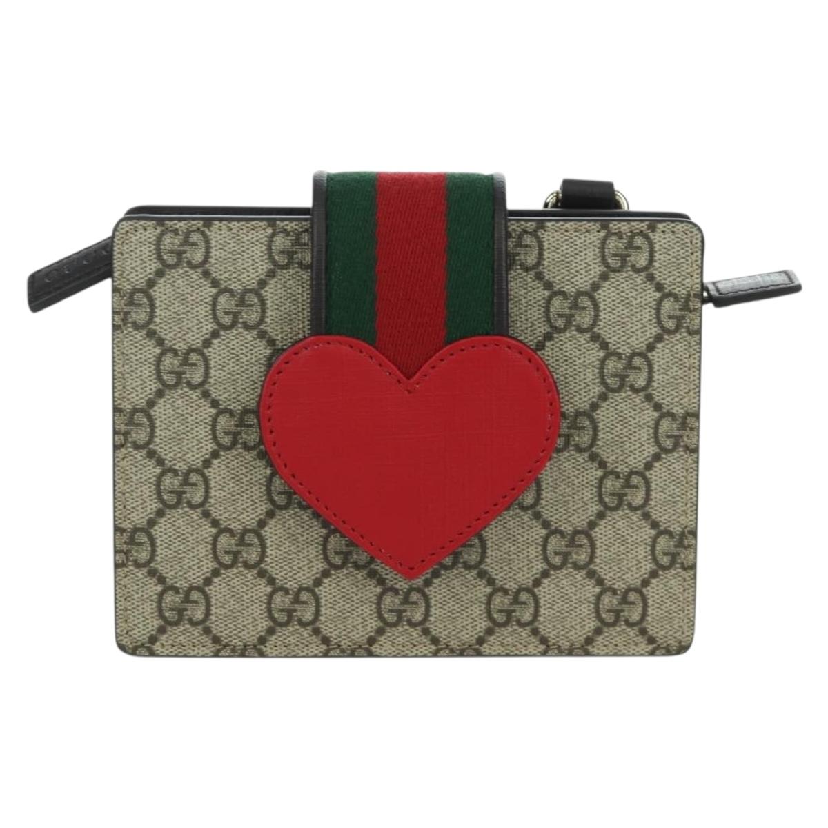 GUCCI Children's GG Supreme Web Sherry Line Bag PVC Beige 793830 Auth AMZ409M