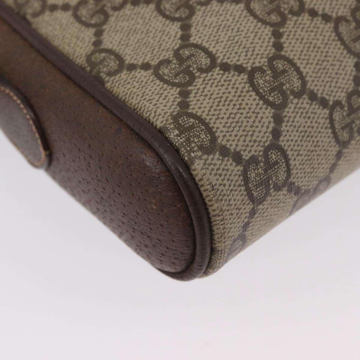 GUCCI GG Supreme Shoulder Bag PVC Beige Gold 001 58 6594 Auth AMZ443