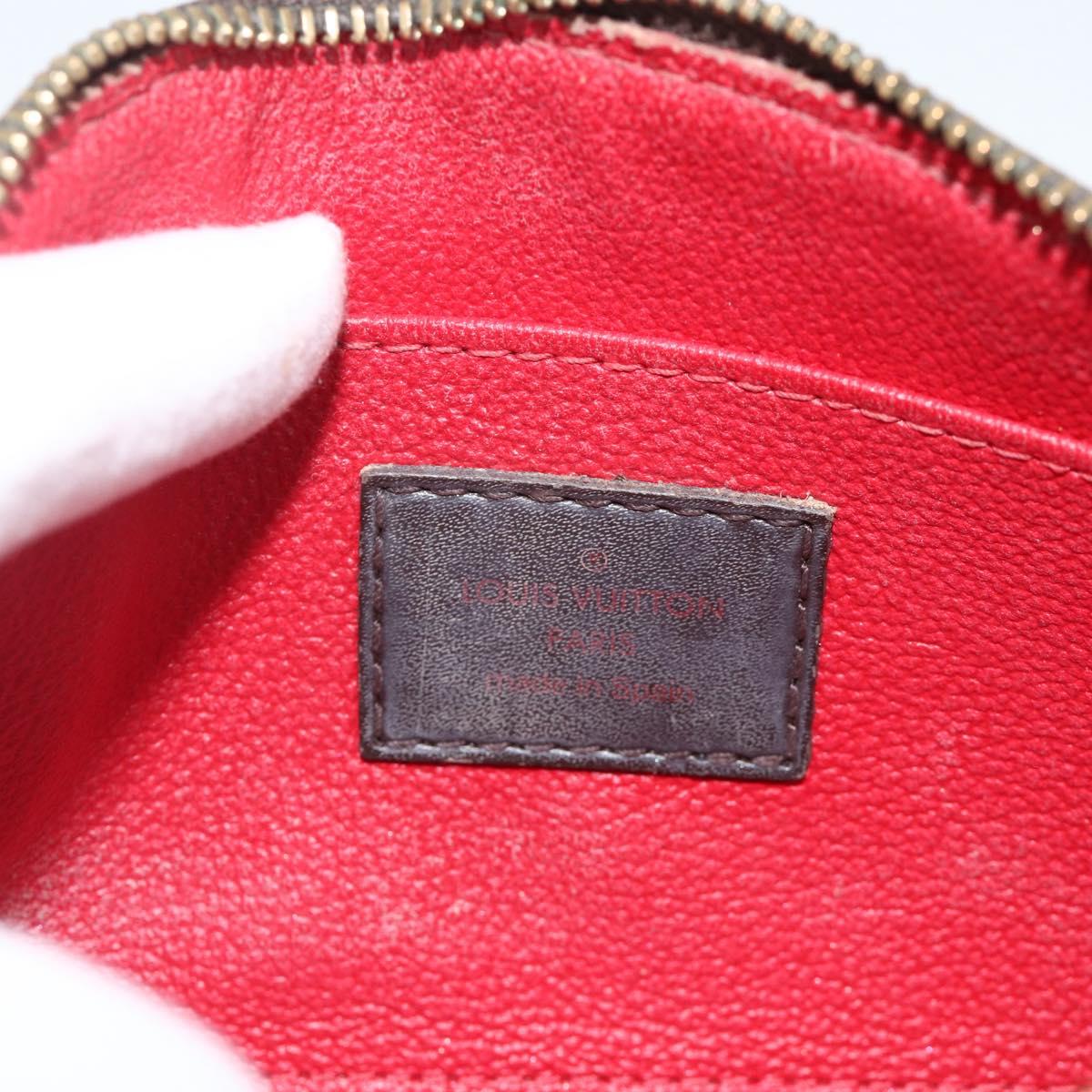 LOUIS VUITTON Damier Ebene Pochette Cosmetic PM Pouch N47516 LV Auth AMZ466