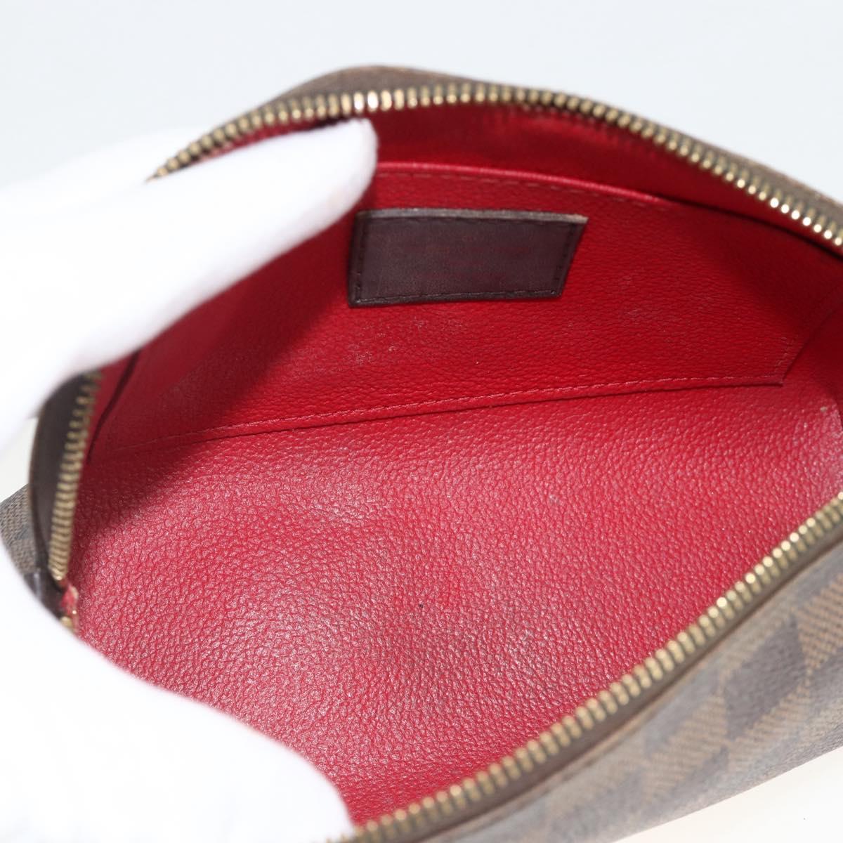 LOUIS VUITTON Damier Ebene Pochette Cosmetic PM Pouch N47516 LV Auth AMZ466
