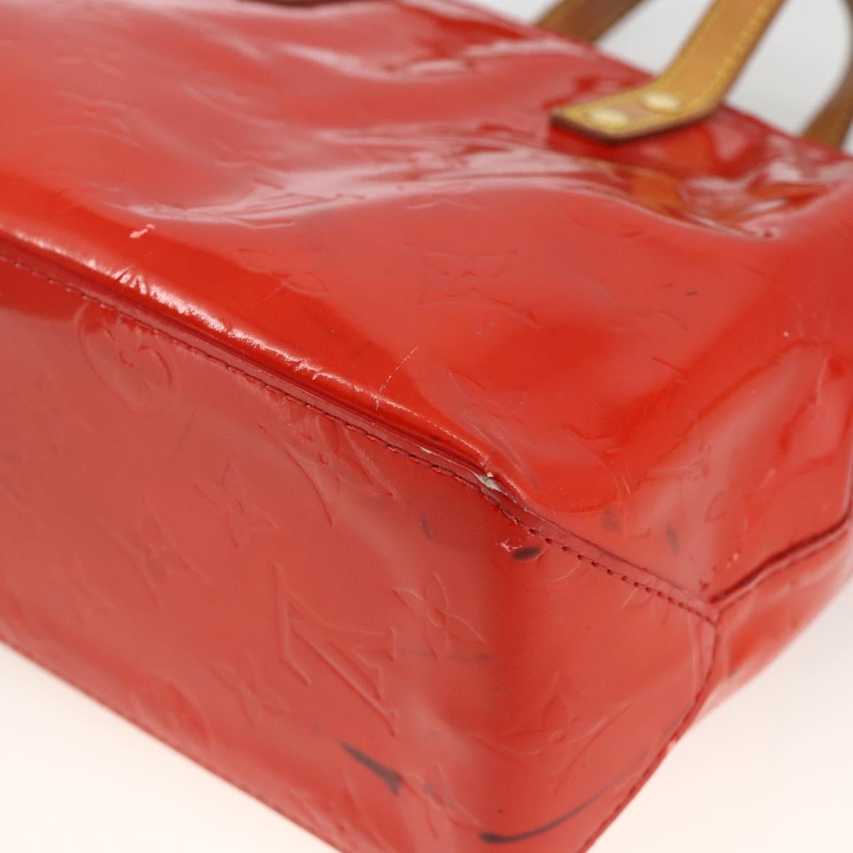 LOUIS VUITTON Monogram Vernis Reade PM Hand Bag Red Rouge M91088 LV Auth AMZ479