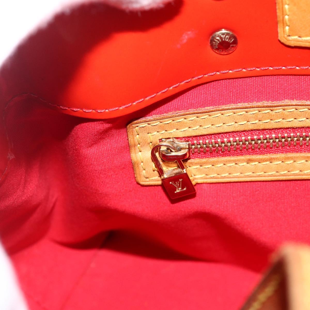 LOUIS VUITTON Monogram Vernis Reade PM Hand Bag Red Rouge M91088 LV Auth AMZ479
