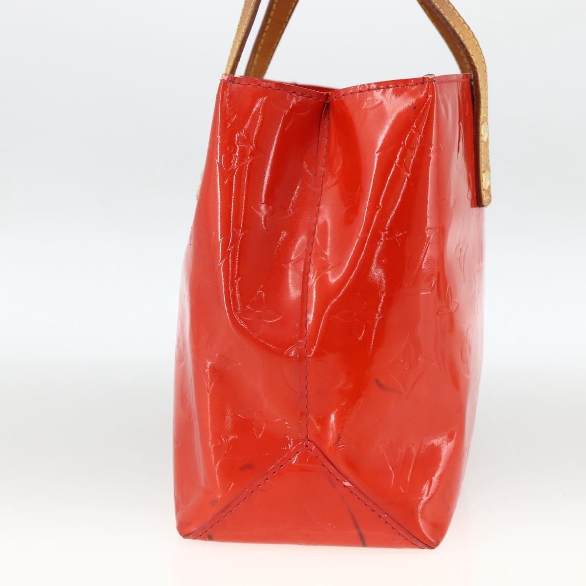 LOUIS VUITTON Monogram Vernis Reade PM Hand Bag Red Rouge M91088 LV Auth AMZ479