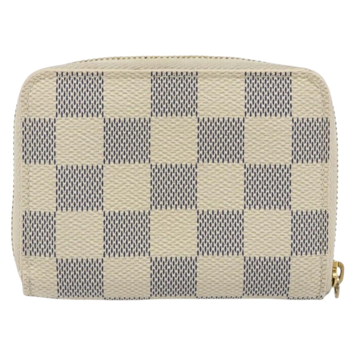 LOUIS VUITTON Damier Azur Zippy Coin Purse N60138 LV Auth AMZ504