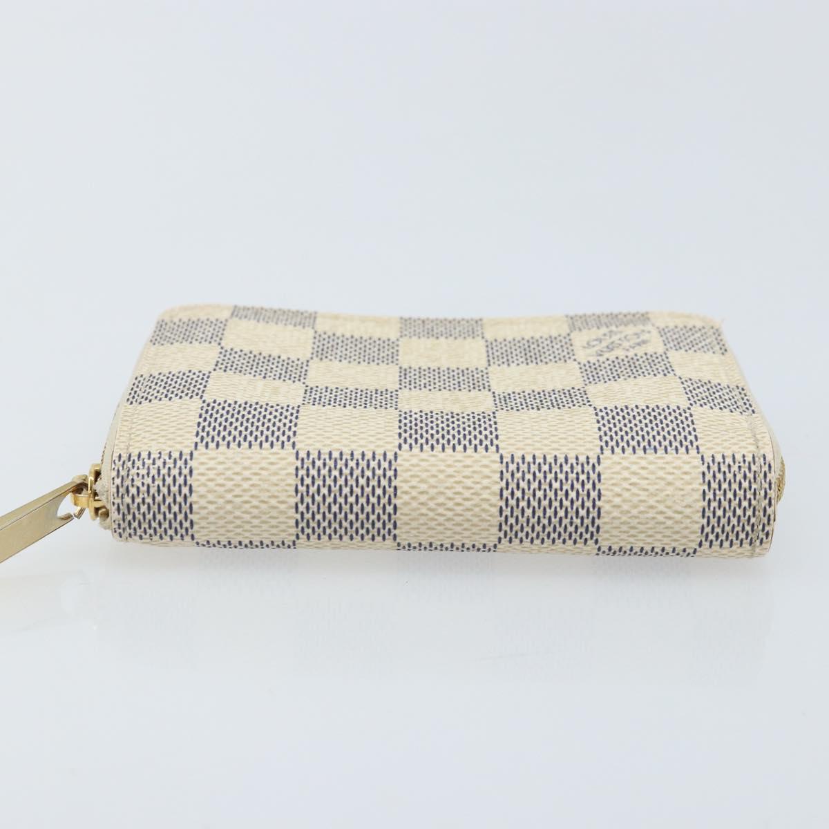 LOUIS VUITTON Damier Azur Zippy Coin Purse N60138 LV Auth AMZ504