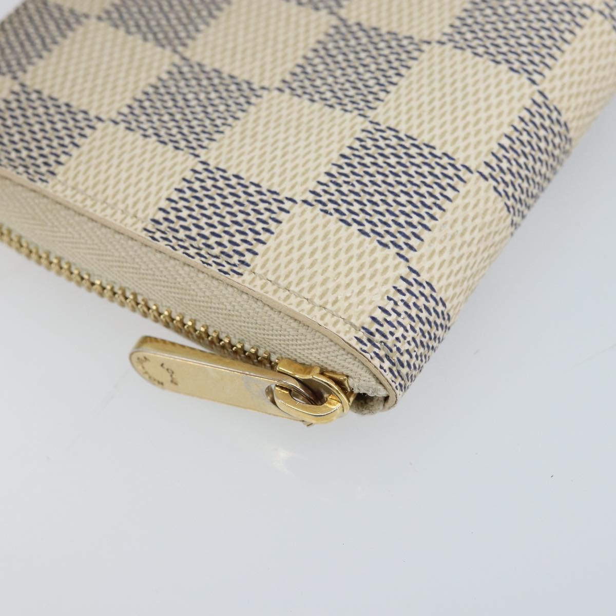LOUIS VUITTON Damier Azur Zippy Coin Purse N60138 LV Auth AMZ504