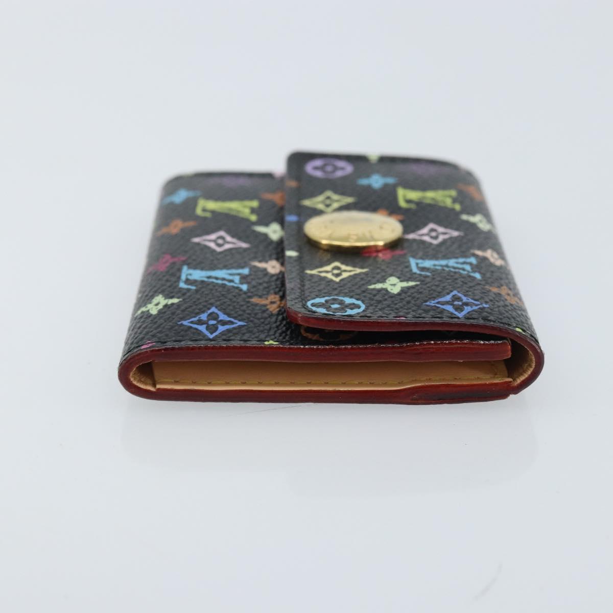 LOUIS VUITTON Multicolor Porte Monnaie Cozy Coin Purse Black M60007 Auth AMZ507