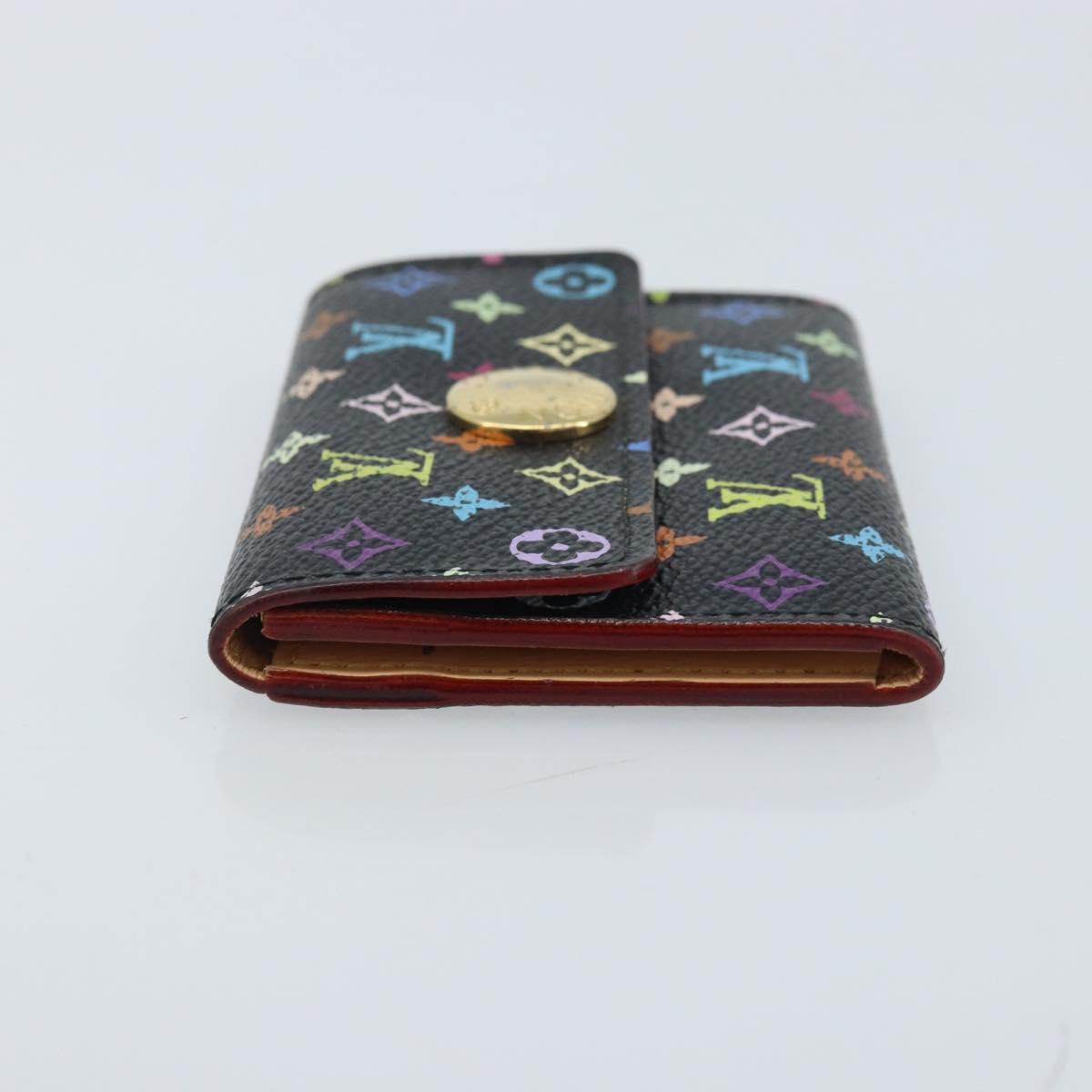 LOUIS VUITTON Multicolor Porte Monnaie Cozy Coin Purse Black M60007 Auth AMZ507