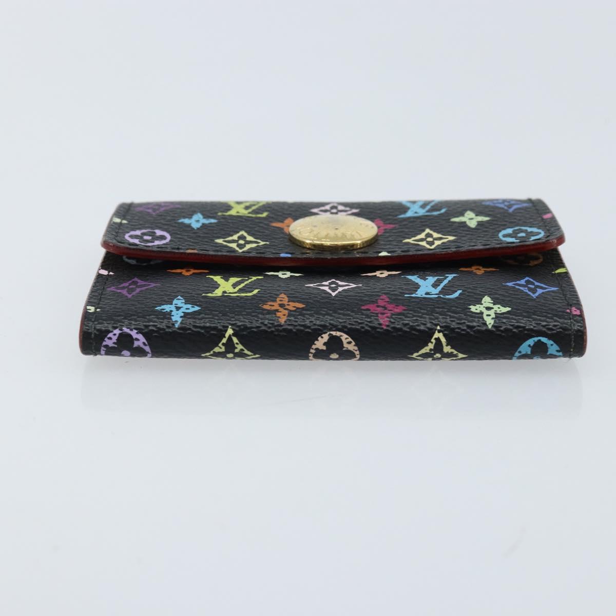 LOUIS VUITTON Multicolor Porte Monnaie Cozy Coin Purse Black M60007 Auth AMZ507