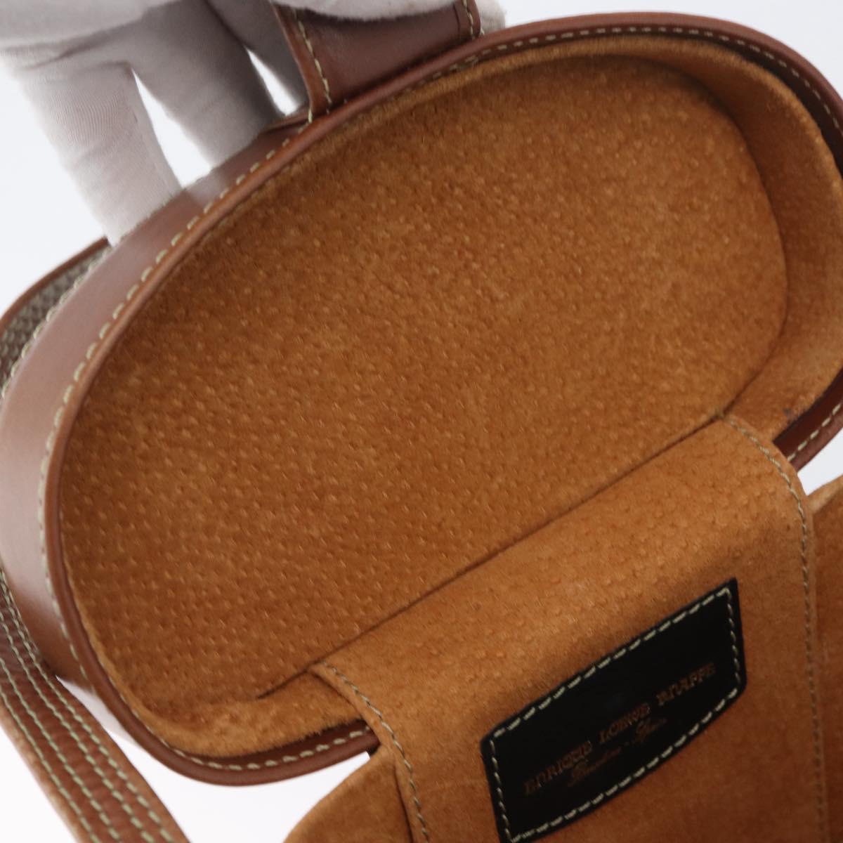 LOEWE Vanity Hand Bag Leather Black Gold Auth AMZ508