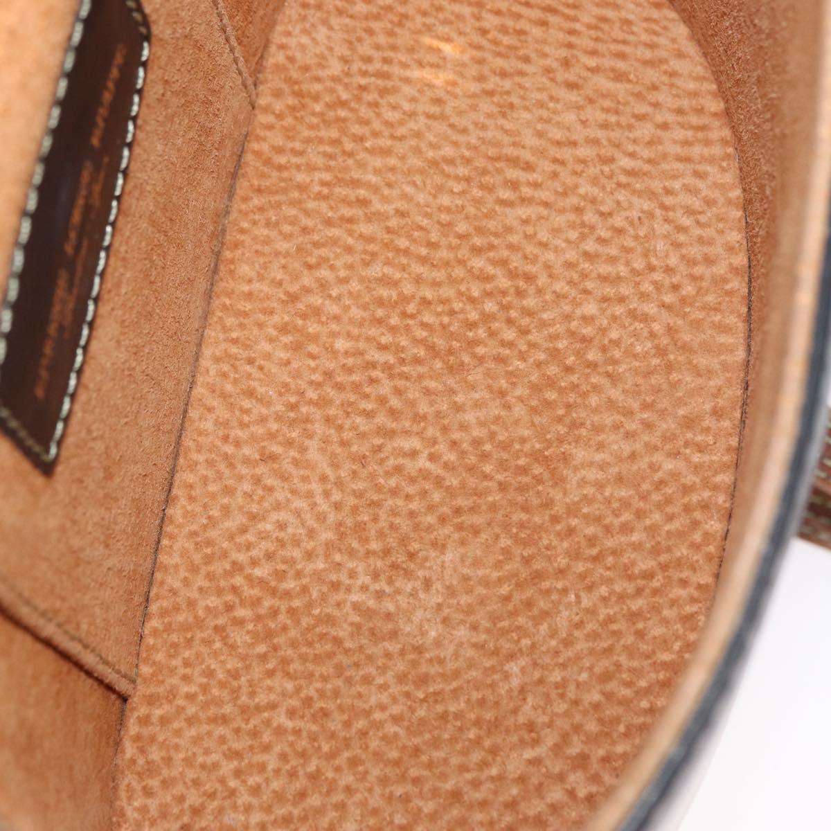 LOEWE Vanity Hand Bag Leather Black Gold Auth AMZ508