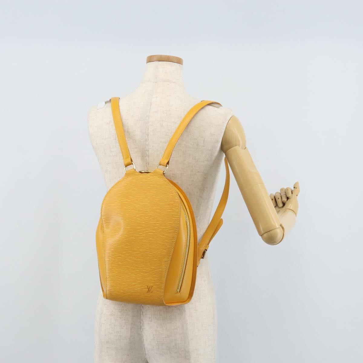 LOUIS VUITTON Epi Mabillon Backpack Yellow M52239 LV Auth AMZ512