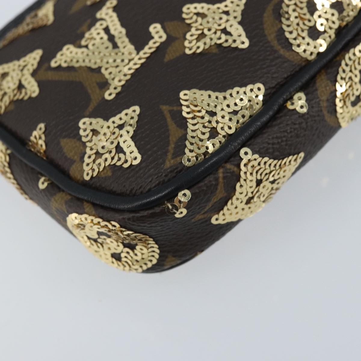 LOUIS VUITTON Eclipse Sequins Mini Pochette Accessoires M60125 LV Auth AMZ514SAV