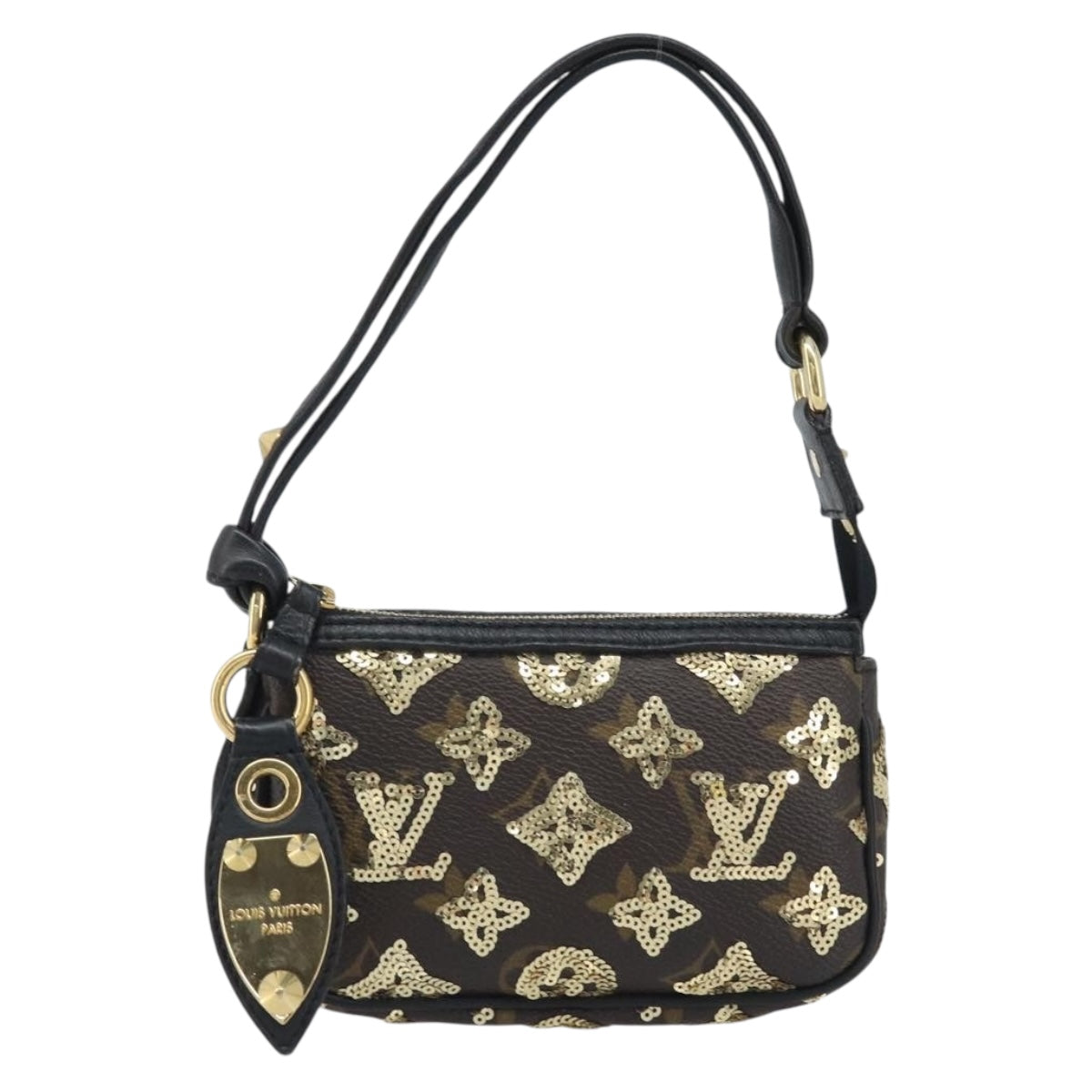 LOUIS VUITTON Eclipse Sequins Mini Pochette Accessoires M60125 LV Auth AMZ514SAV