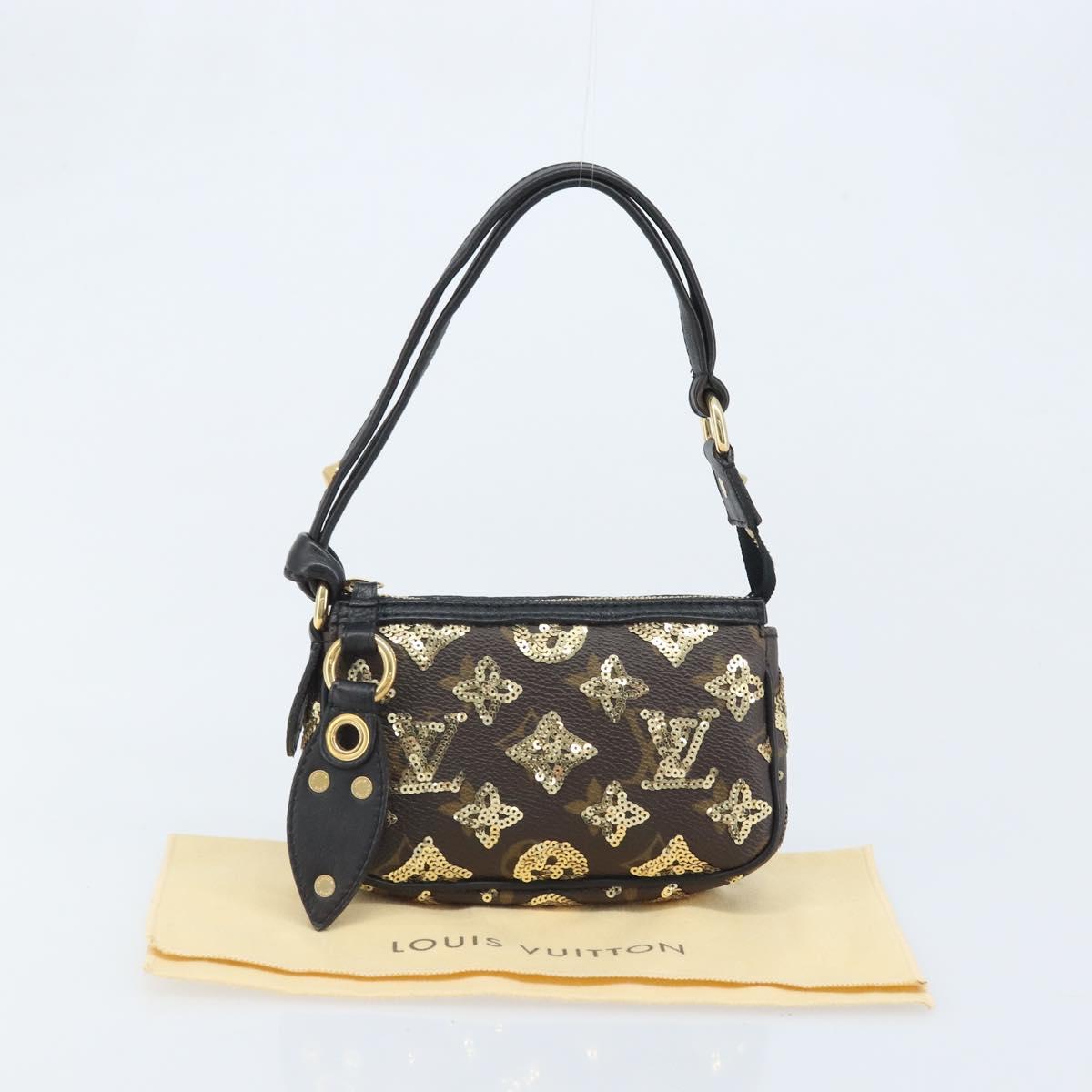 LOUIS VUITTON Eclipse Sequins Mini Pochette Accessoires M60125 LV Auth AMZ514SAV