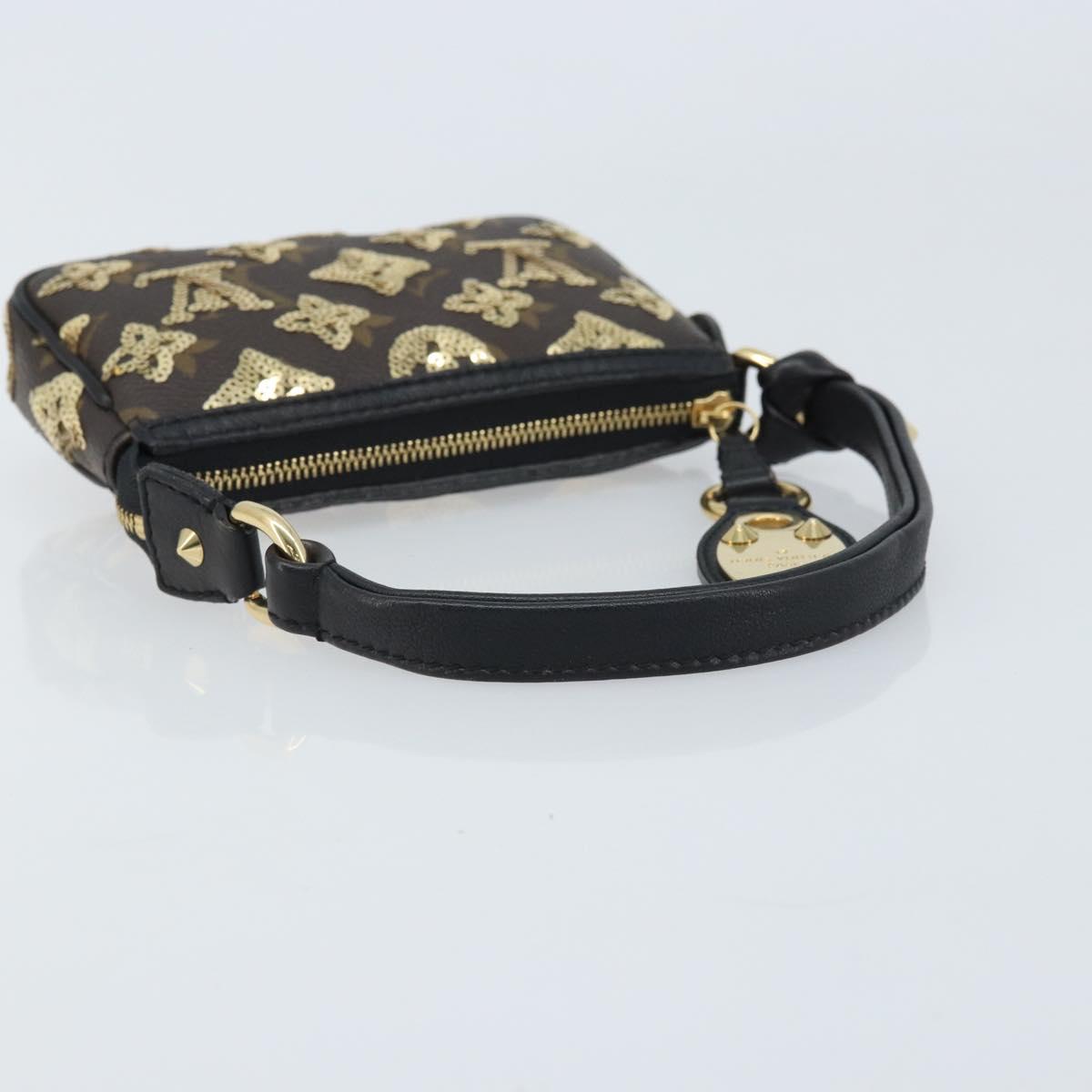 LOUIS VUITTON Eclipse Sequins Mini Pochette Accessoires M60125 LV Auth AMZ514SAV