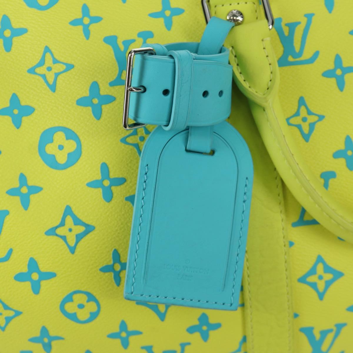 LOUIS VUITTON Playground Keepall Bandouliere 50 Bag Yellow M21869 Auth AMZ519SM
