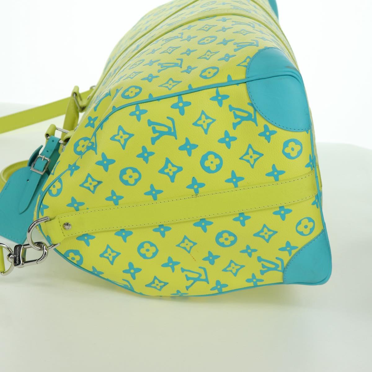 LOUIS VUITTON Playground Keepall Bandouliere 50 Bag Yellow M21869 Auth AMZ519SM