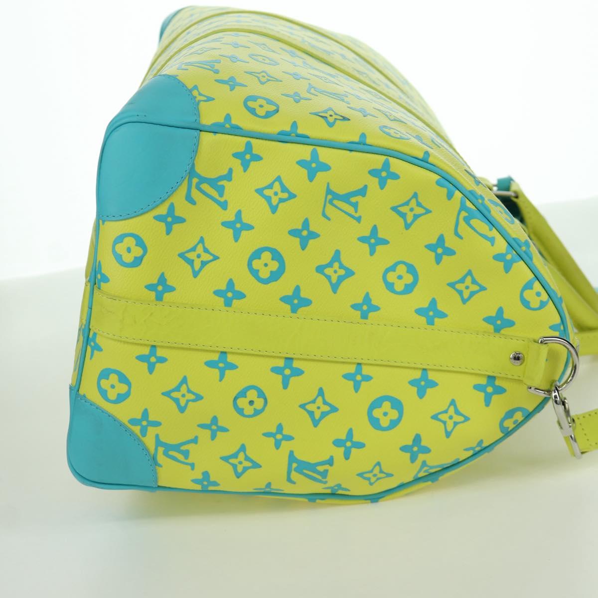 LOUIS VUITTON Playground Keepall Bandouliere 50 Bag Yellow M21869 Auth AMZ519SM