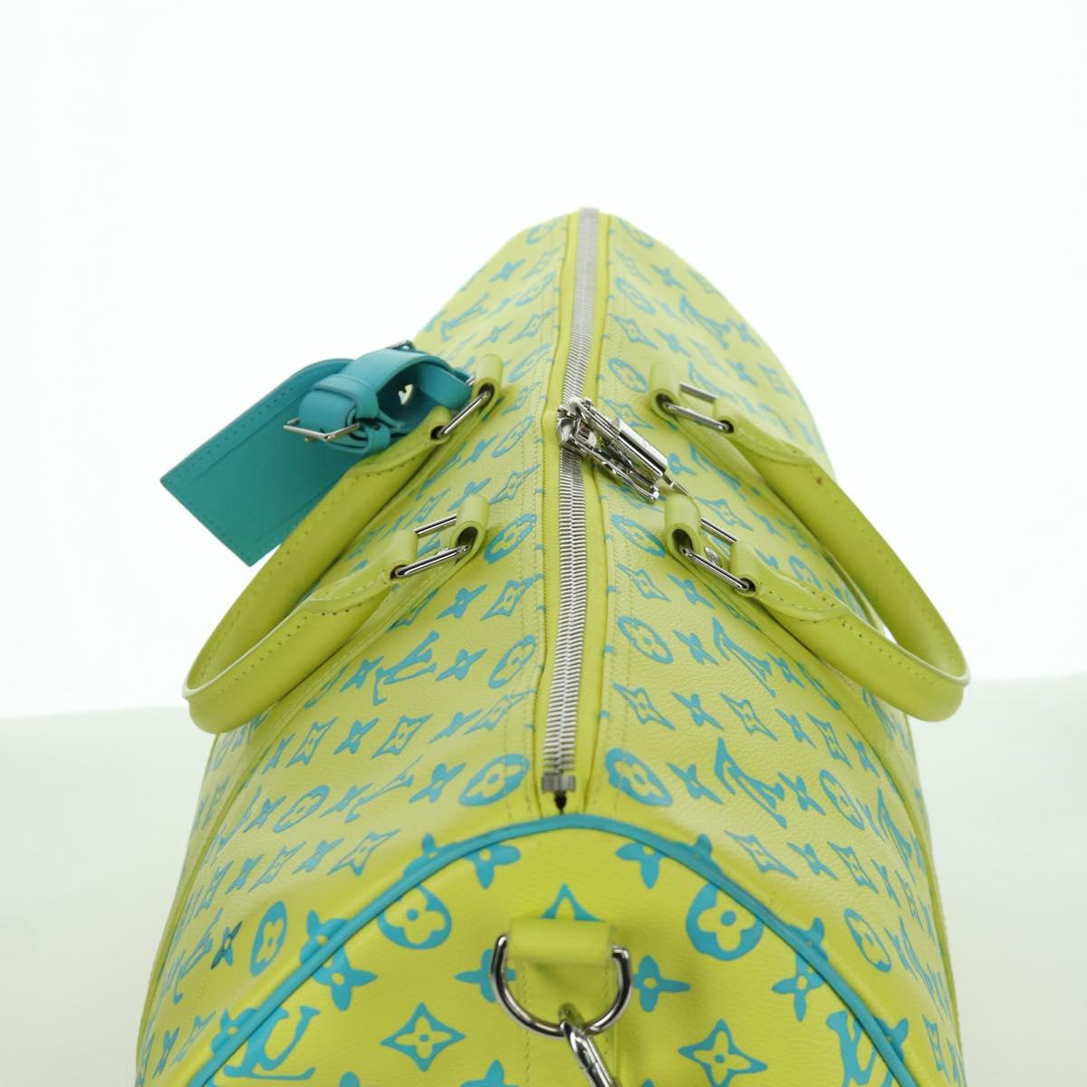 LOUIS VUITTON Playground Keepall Bandouliere 50 Bag Yellow M21869 Auth AMZ519SM