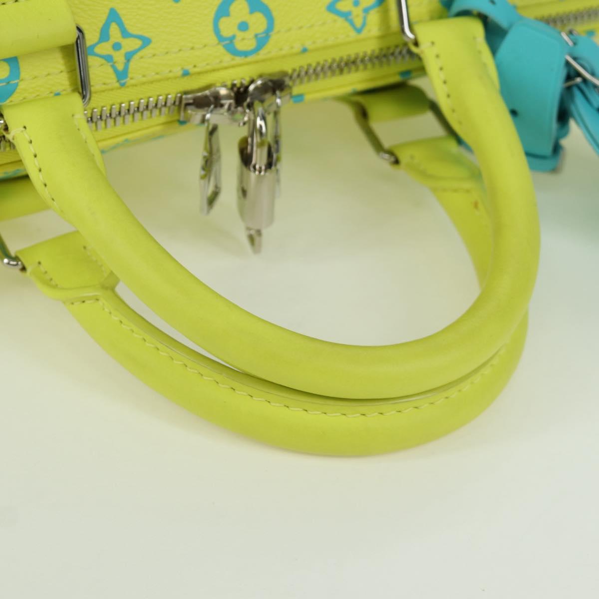 LOUIS VUITTON Playground Keepall Bandouliere 50 Bag Yellow M21869 Auth AMZ519SM