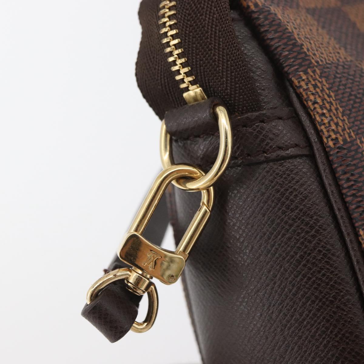 LOUIS VUITTON Damier Ebene Trousse makeup Pouch N51982 LV Auth AMZ530A