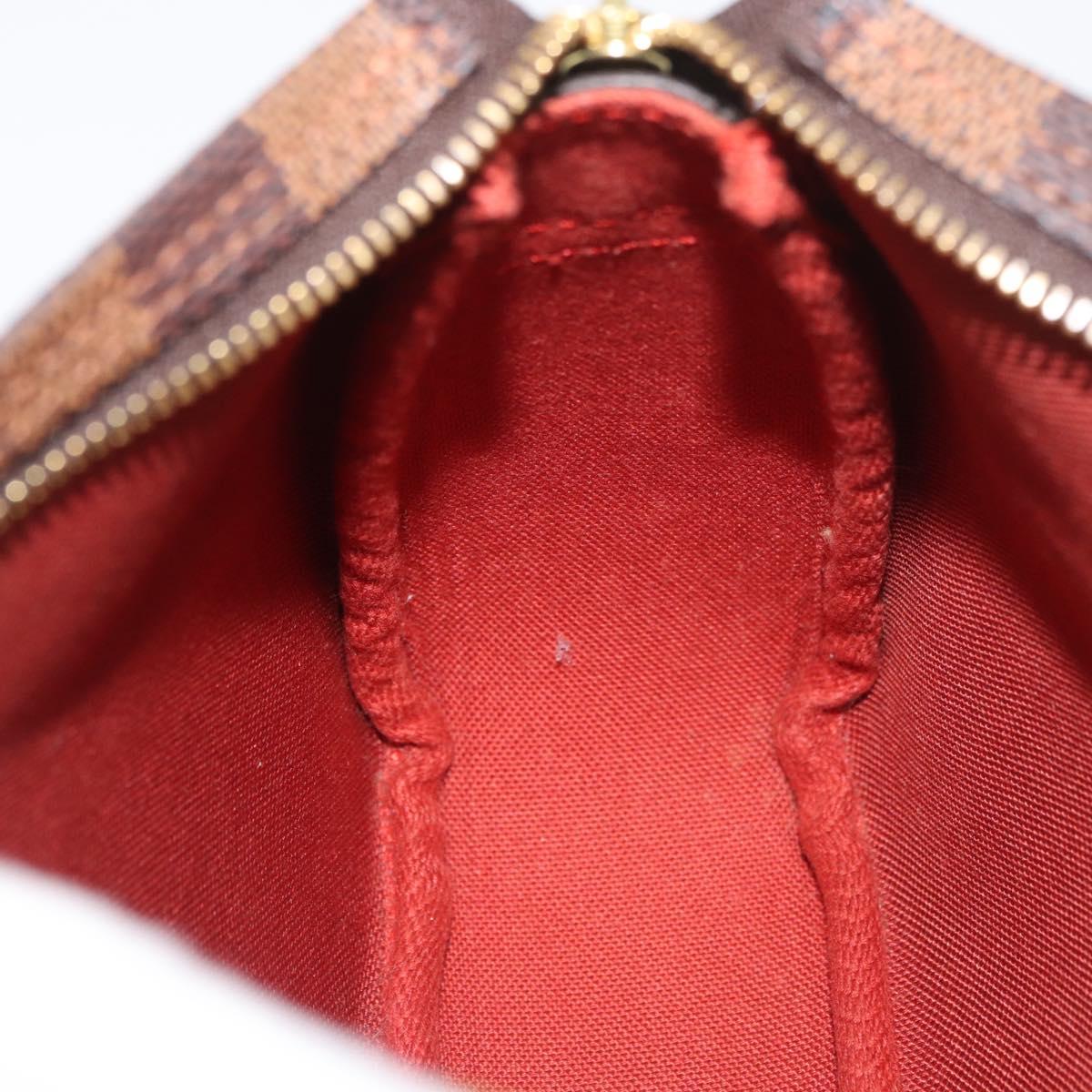 LOUIS VUITTON Damier Ebene Trousse makeup Pouch N51982 LV Auth AMZ530A