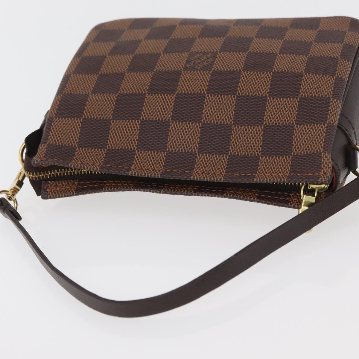 LOUIS VUITTON Damier Ebene Trousse makeup Pouch N51982 LV Auth AMZ530A