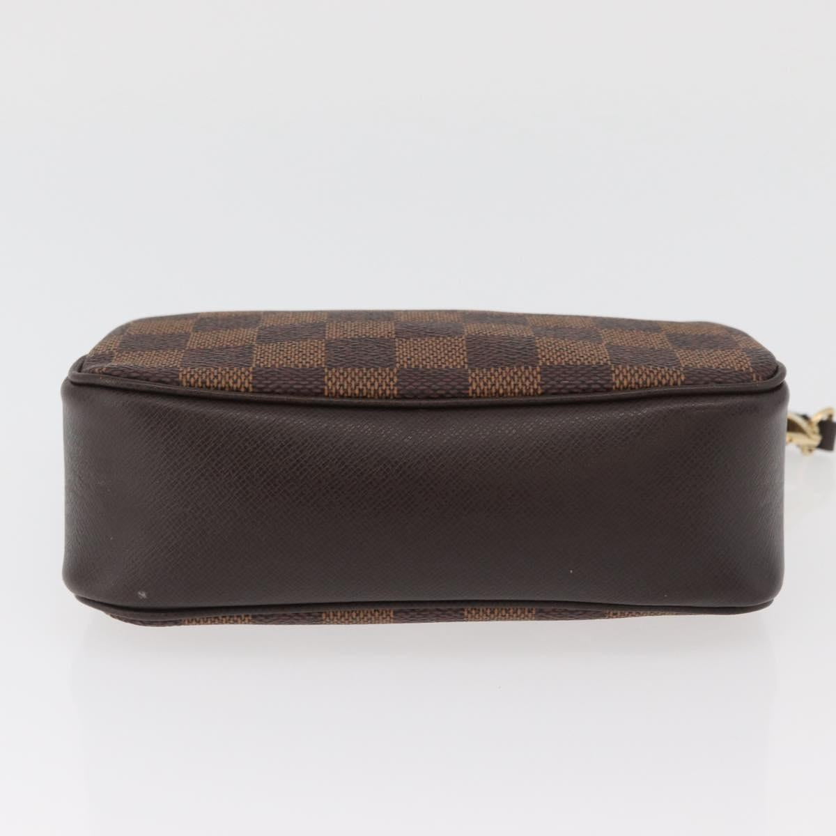 LOUIS VUITTON Damier Ebene Trousse makeup Pouch N51982 LV Auth AMZ530A
